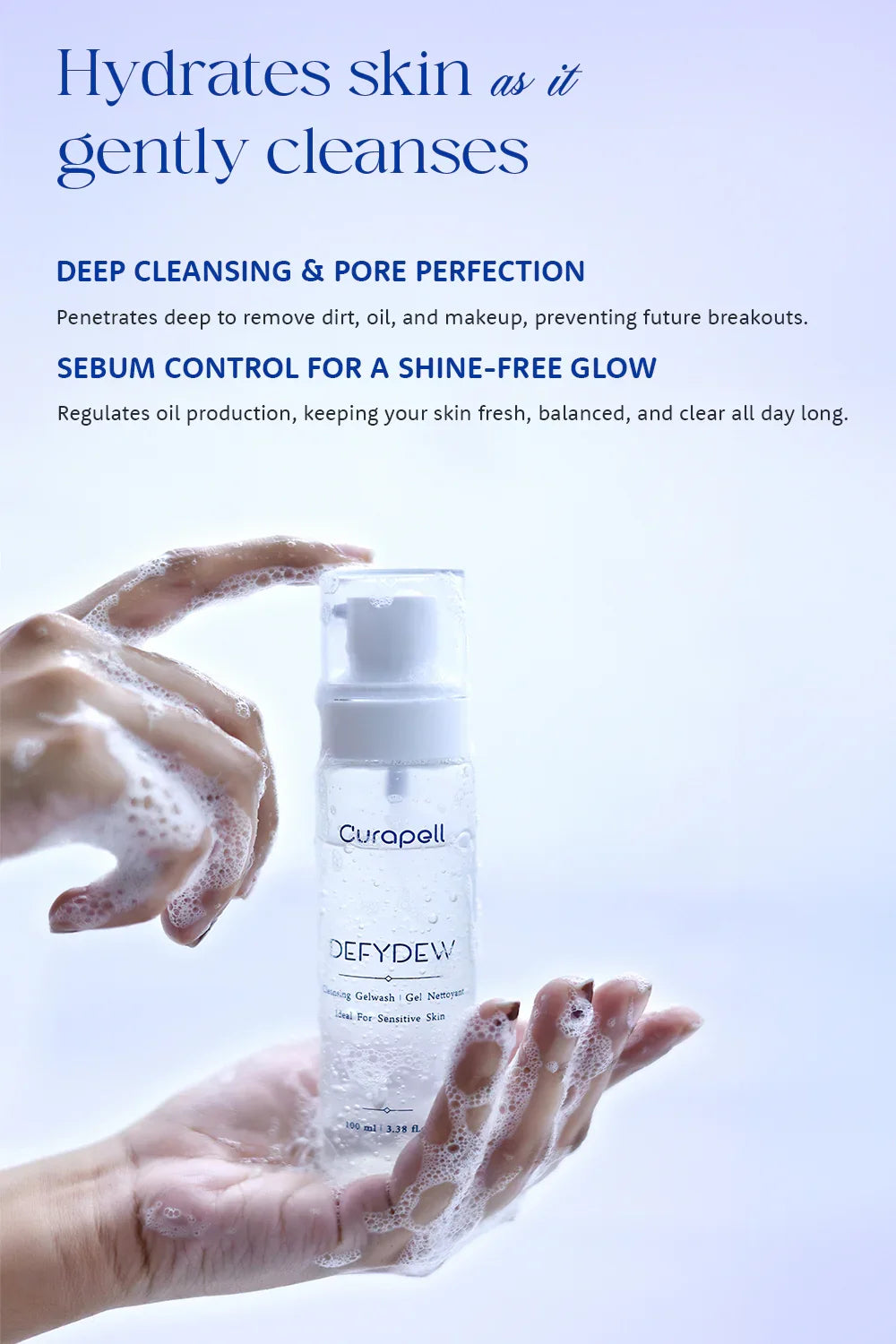 Curapell Defy Dew Gelwash for acne-prone skin