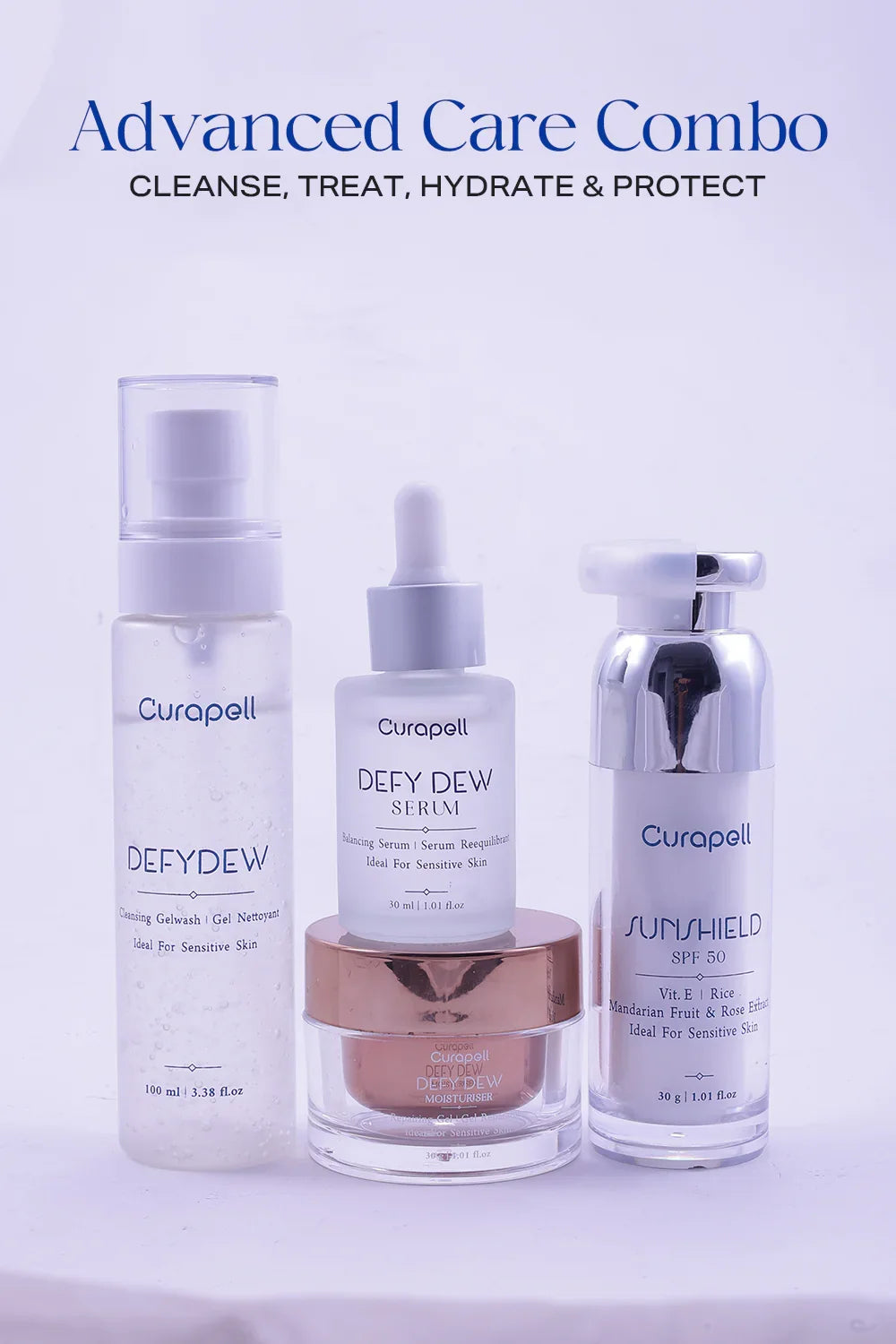 Curapell Advanced Care Combo – Skincare Set for Sensitive Skin