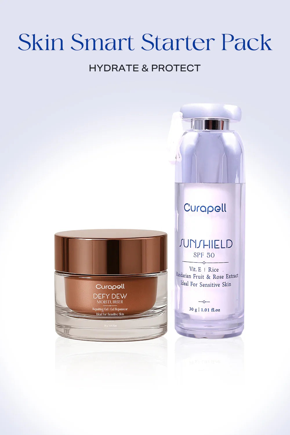 Curapell Skin Smart Starter Pack – Moisturiser and Sunscreen for Sensitive Skin